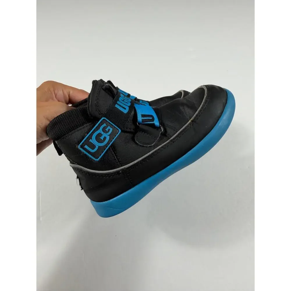 UGG Kids Tabor Waterproof Boots Logo Patch Black Blue Toddler Size 10 (EU 27)